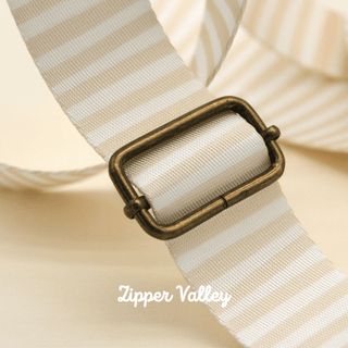 Life in the Beige Lane | Zipper Valley Printed Webbing (6 Yards) | 1 ½" Wide (38 mm) - Emmaline Bags Inc. - Straps & Handles