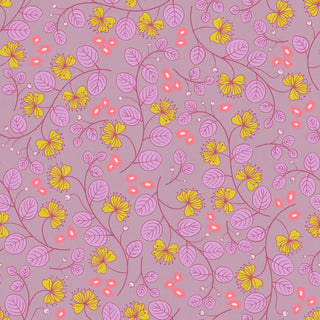 Lilac Caper Floral (Linen) | LoFi Linens by Ruby Star Society (¼ Yard) - Emmaline Bags Inc.-Fabric
