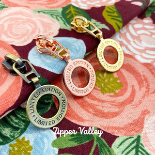'Limited Edition' | Zipper Sliders with Pulls | Size 5 (5 Pack) - Emmaline Bags Inc. - Bag Zippers