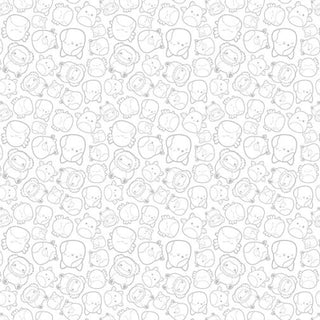 Line Drawn // Squishmallows for Northcott (1/4 yard) - Emmaline Bags Inc. - Fabric