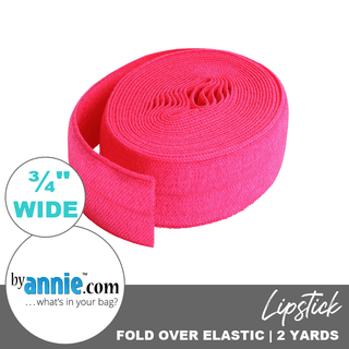 Lipstick | Fold Over Elastic | ¾" (20 mm) (2 Yard Package) - Emmaline Bags Inc.-Sewing Supplies & Notions