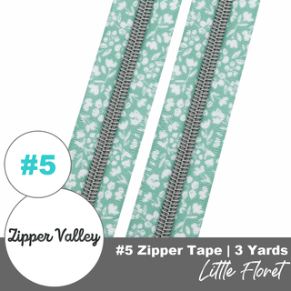 Little Floret | Nylon Coil Zipper | Size 5 (3 Yards) - Emmaline Bags Inc. - Bag Zippers