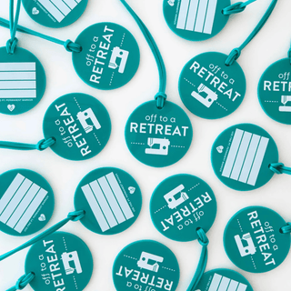 Luggage Tag: 'Off to a RETREAT' - Emmaline Bags Inc.