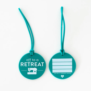 Luggage Tag: 'Off to a RETREAT' - Emmaline Bags Inc.