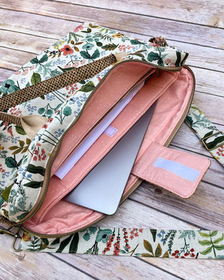 Lupin Messenger Bag by Blue Calla (Printed Paper Pattern) - Emmaline Bags Inc.