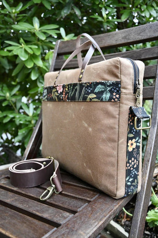 Lupin Messenger Bag by Blue Calla (Printed Paper Pattern) - Emmaline Bags Inc.