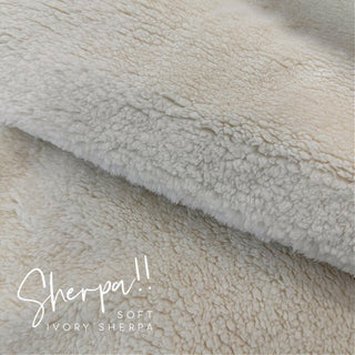 Luxe Cuddle® Ivory Sherpa (1/4 yard) - Emmaline Bags Inc.