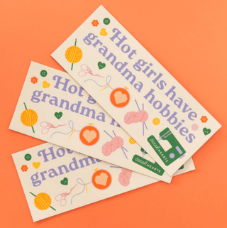 Magnetic Bumper Sticker | 'Hot Girls Have Grandma Hobbies' - Emmaline Bags Inc.-Sewing Supplies & Notions