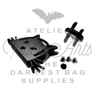 Magnetic Edge Snap/Clasp: 'Cat Face' | 3/4" (18mm) Snap - Emmaline Bags Inc. - Bag Hardware