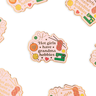 Magnetic Needle Minder: 'Hot Girls Have Grandma Hobbies' - Emmaline Bags Inc. - Sewing Supplies & Notions