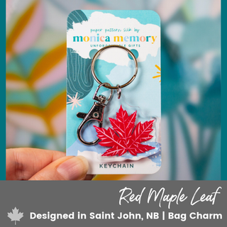 Maple Leaf Bag Charm & Keychain - Emmaline Bags Inc.-Bag Hardware