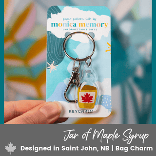 Maple Syrup Jar Bag Charm & Keychain - Emmaline Bags Inc.-Bag Hardware