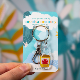 Maple Syrup Jar Bag Charm & Keychain - Emmaline Bags Inc.-Bag Hardware