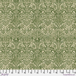 Medium Bluebell - Green // The Original Morris & Co. for FreeSpirit - (1/4 yard) - Emmaline Bags Inc.