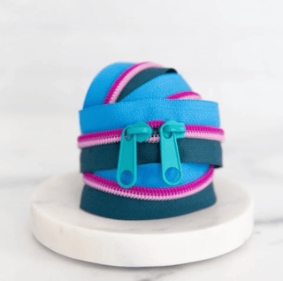 Mermaid | 30" Nylon Coil Zipper | *Size #5* with Two Pulls - Emmaline Bags Inc.-Bag Zippers