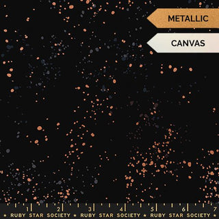 Metallic Black (Canvas) | Speckled Canvas by Ruby Star Society (1/4 Yard) - Emmaline Bags Inc. - Fabric