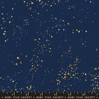 Metallic Navy (Canvas) | Speckled Canvas by Ruby Star Society (1/4 Yard) - Emmaline Bags Inc. - Fabric