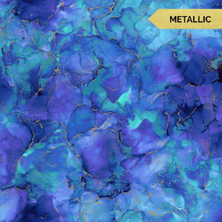 Metallic \\ Pansy // Midas for Northcott (1/4 yard) - Emmaline Bags Inc.