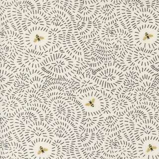 Metallic \\ Porcelain Twists & Turns // Bee Garden by Gingiber (1/4 yard) - Emmaline Bags Inc.