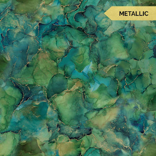 Metallic \\ Shamrock // Midas for Northcott (1/4 yard) - Emmaline Bags Inc.