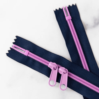 Midnight | 30" Nylon Coil Zipper | *Size #5* with Two Pulls - Emmaline Bags Inc.-Bag Zippers