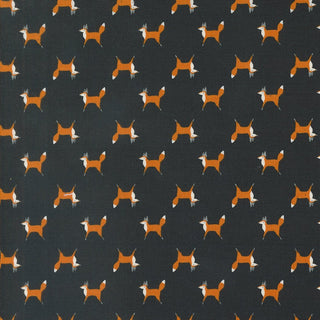 Midnight Fox Trot // Wonderland Wonder by Gingiber (1/4 yard) - Emmaline Bags Inc.