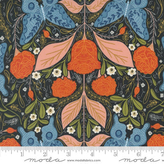 Midnight • Vintage Butterfly // Wonderland Wonder by Gingiber (1/4 yard) - Emmaline Bags Inc.