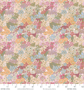 Mimi Plum // METALLIC // English Rose by Rifle Paper Co. (1/4 yard) - Emmaline Bags Inc.