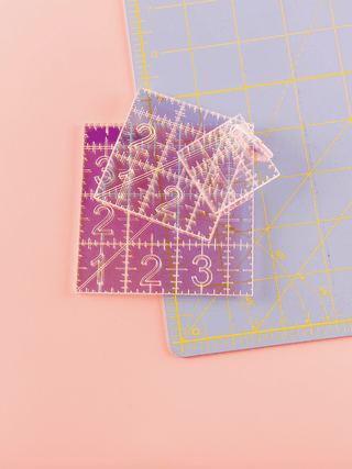 Mini Squares Set | Iridescent Acrylic Rulers (Set of 3) - Emmaline Bags Inc. - Sewing Supplies & Notions