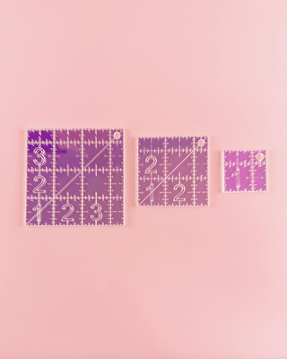 Mini Squares Set | Iridescent Acrylic Rulers (Set of 3) - Emmaline Bags Inc. - Sewing Supplies & Notions