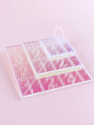 Mini Squares Set | Iridescent Acrylic Rulers (Set of 3) - Emmaline Bags Inc. - Sewing Supplies & Notions
