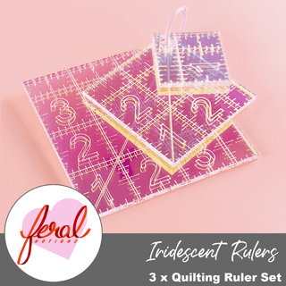 Mini Squares Set | Iridescent Acrylic Rulers (Set of 3) - Emmaline Bags Inc. - Sewing Supplies & Notions