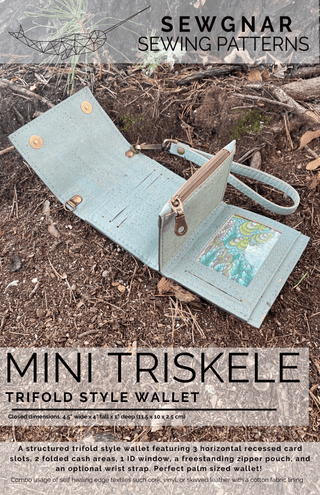 Mini Triskele Wallet (Paper Pattern) by SewGnar - Emmaline Bags Inc.