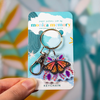 Monarch Butterfly Bag Charm & Keychain - Emmaline Bags Inc.-Bag Hardware