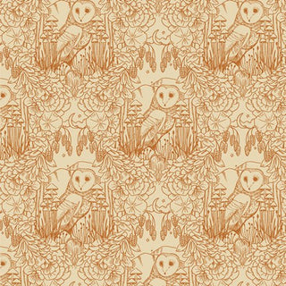 Moonlit Guardian SEPIA // Coyote Hill by AGF - (1/4 yard) - Emmaline Bags Inc.