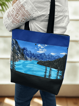 Moraine Lake Panel (Pack of 2 • 18½" x 9¼") | A Hailey Hinz Art Exclusive - Emmaline Bags Inc.-Fabric