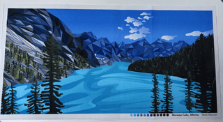 Moraine Lake Panel (Pack of 2 • 18½" x 9¼") | A Hailey Hinz Art Exclusive - Emmaline Bags Inc.-Fabric