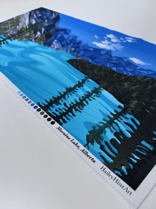 Moraine Lake Panel (Pack of 2 • 18½" x 9¼") | A Hailey Hinz Art Exclusive - Emmaline Bags Inc.-Fabric