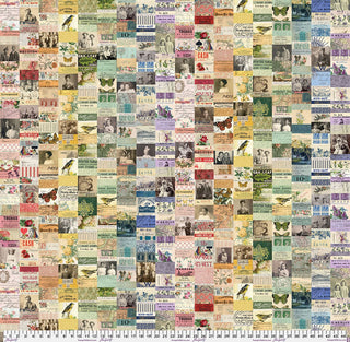 Multi Collage (Canvas) | Tim Holtz Eclectic Elements | Palette Canvas Cloth (¼ Yard) - Emmaline Bags Inc.-Fabric