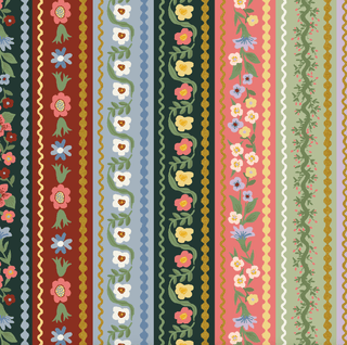 Multi Gemma (Metallic Canvas) | Gracie by Rifle Paper Co. (1/4 Yard) - Emmaline Bags Inc. - Fabric