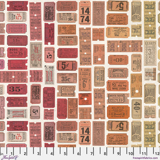 Multi Tickets (Canvas) | Tim Holtz Eclectic Elements | Palette Canvas Cloth (¼ Yard) - Emmaline Bags Inc.-Fabric