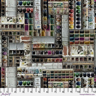 Multi Watercolors // Tim Holtz Eclectic Elements - Palette - (1/4 yard) - Emmaline Bags Inc. - Fabric