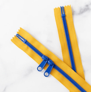 Mustard | 30" Nylon Coil Zipper | *Size #5* with Two Pulls - Emmaline Bags Inc.-Bag Zippers