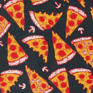 Mystic Pizza - in MIDNIGHT SNACK // Snack Shack (1/4 yard) - Emmaline Bags Inc.