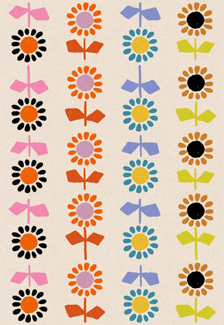 Natural Daisy Stripe (Canvas) // Catnap by Ruby Star Society (1/4 yard) - Emmaline Bags Inc. - Fabric