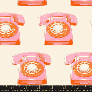 Natural Telephones | Sparkle Mart by Ruby Star Society (¼ Yard) - Emmaline Bags Inc.-Fabric