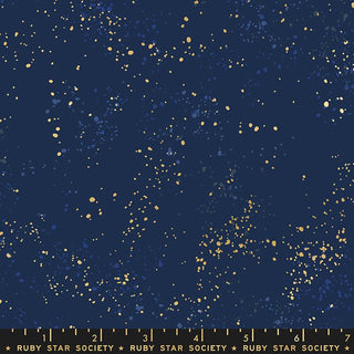 Navy (Metallic) | Speckled by Ruby Star Society (1/4 Yard) - Emmaline Bags Inc. - Fabric