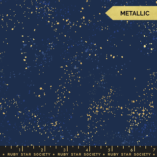 Navy (Metallic) | Speckled by Ruby Star Society (1/4 Yard) - Emmaline Bags Inc. - Fabric