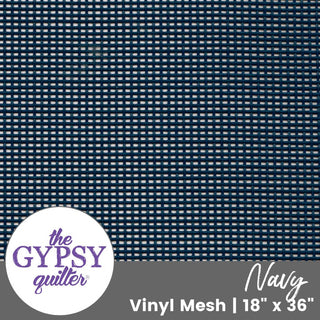Navy | Vinyl Mesh | 18" x 36" - Emmaline Bags Inc.-Interfacing & Specialty Fabric
