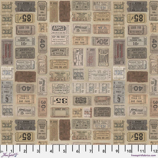 Neutral Tickets // Tim Holtz Eclectic Elements - Palette - (1/4 yard) - Emmaline Bags Inc.